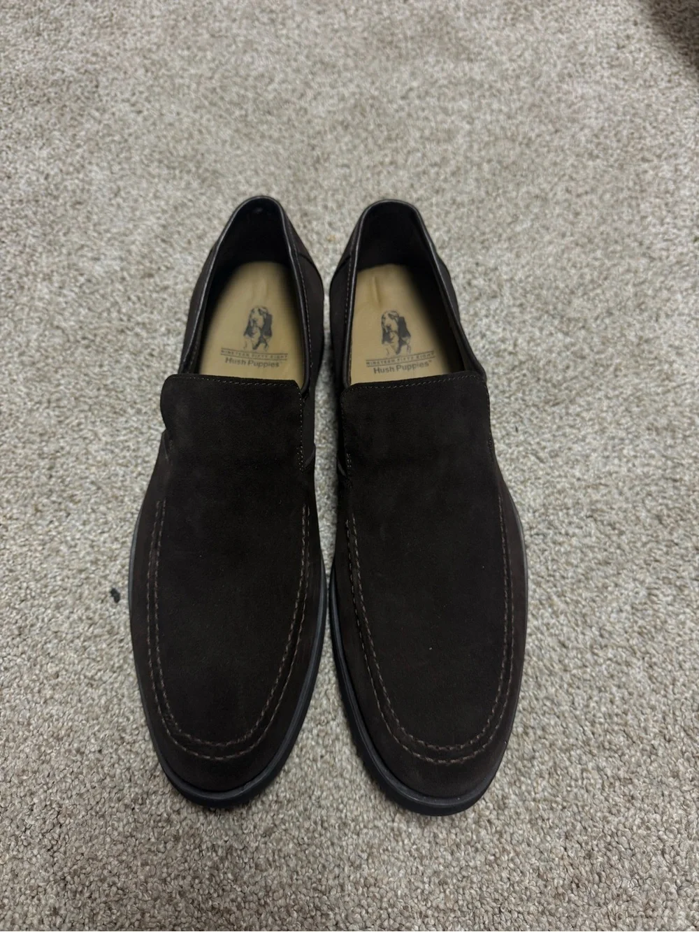 Hush Puppies Reminisce Grey Suede Loafers Men’s Size 11.5 M Slip On